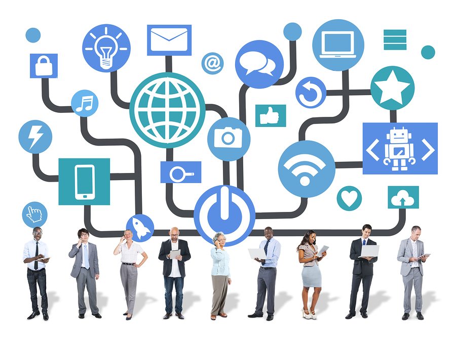 Global Communications Social Networking Digital Device Online Co